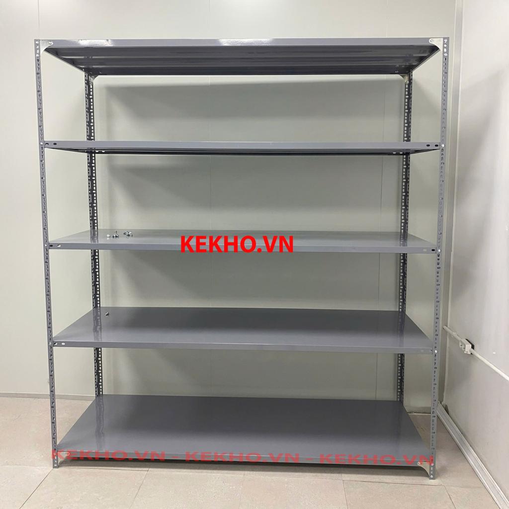 kệ sắt v lỗ 5 tầng dài 1.5m
