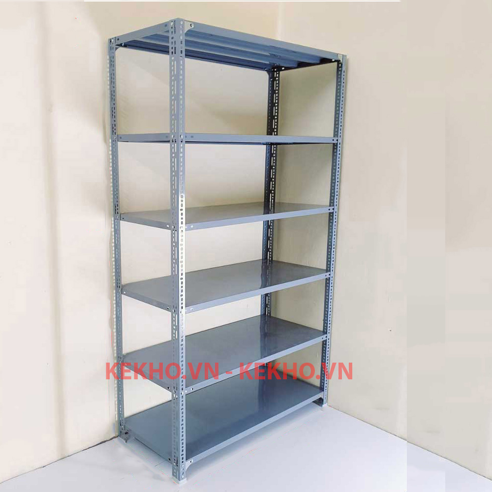 kệ kho gia đình kệ sắt v lỗ 6 tầng dài 1m x rộng 0,5m x cao 2m
